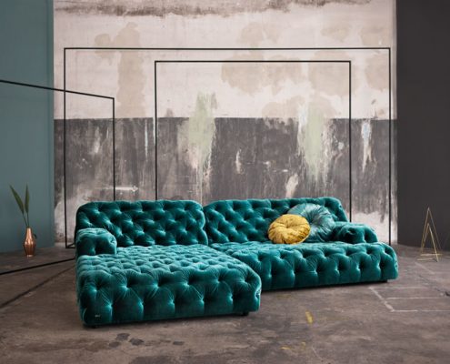 Turkusowa sofa Cocoasiland, Bretz