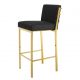 Krzesło barowe Scott gold finish black velvet Eichholtz