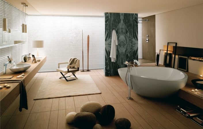 Stylowy pokój kąpielowy w stylu skandynawskim
