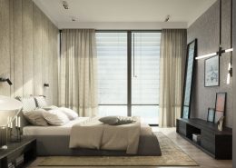 Nastrojowa sypialnia w naturalnych kolorach