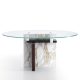 Nowoczesny stół i stolik kawowy z marmurem Tangram Kreoo