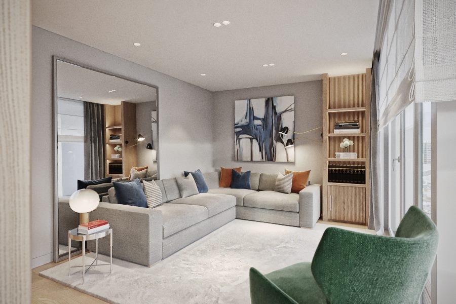 Projekt dwupoziomowego apartamentu