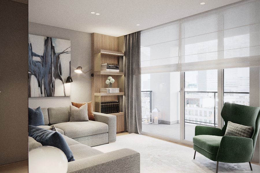 Projekt dwupoziomowego apartamentu