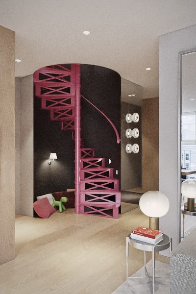 Projekt dwupoziomowego apartamentu