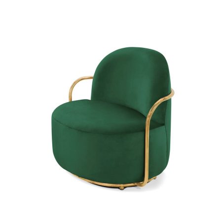 Stylowy fotel Orion Scarlet Splendour zielono-złoty