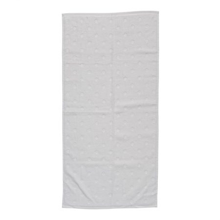 Biały ręcznik w kropki 70x50