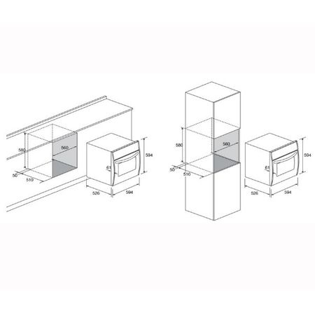 Czarny piekarnik elektryczny FLEXO 60 FFV6TEE Lofra