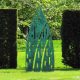 Nowoczesna rzeźba ogrodowa pokryta patyną Eveque David Harber