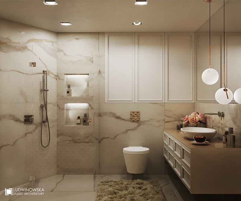 Marmur w nowoczesnej łazience