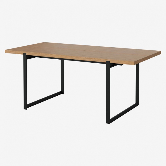 Prostokątny stół z drewnianym blatem Frame
