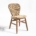 Krzesło bez podłokietników drewno i wiklina ELEGANCE