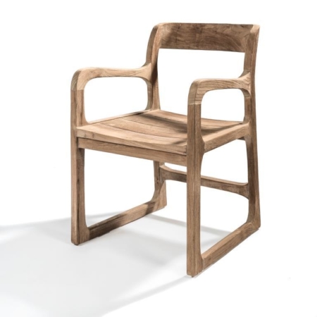 Nowoczesne krzesło z drewna podłokietniki SALLY