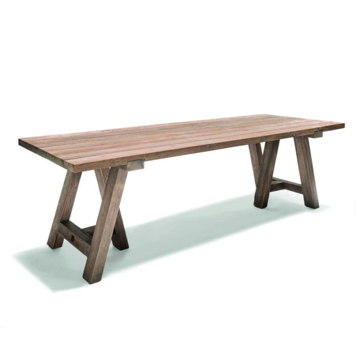Prostokątny stół zewnętrzny z drewna SHRAGI