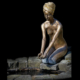 Rzeźba fontanna z brązu kobieta nad wodą Małgorzata Chodakowska