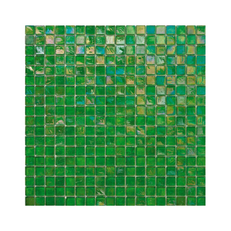 Zielona mozaika ze szkła z tęczowym refleksem 124 PEAR