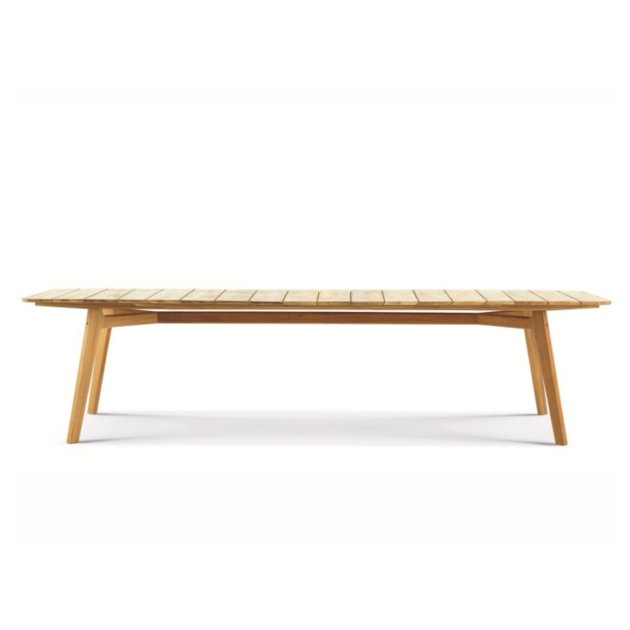 Drewniany prostokątny stół zewnętrzny Knit