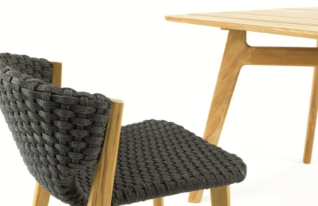 Nowoczesne krzesło ogrodowe z drewna Knit