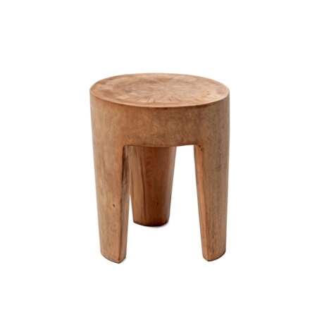 Okrągły stolik pomocniczy zewnętrzny stołek Suar