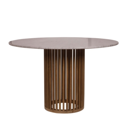 Okrągły stół kawiarniany zewnetrzny z marmurowym blatem Code