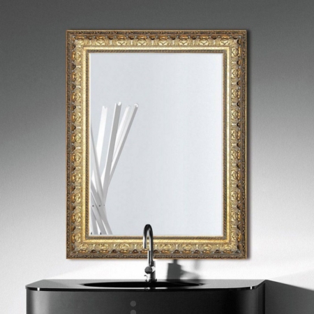 Dekoracyjne lustro łazienkowe w klasycznej ramie Frame