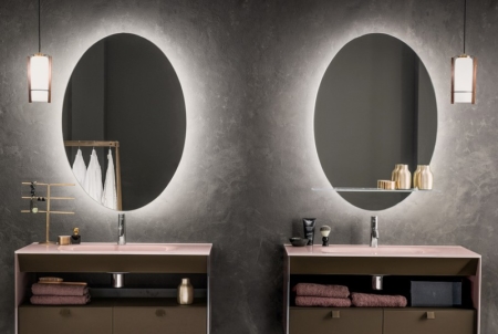 Dekoracyjne lustro łazienkowe z podświetleniem Argento