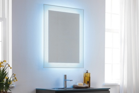 Dekoracyjne lustro łazienkowe z podświetleniem Barcode