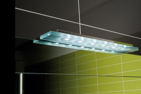 Prostokątne lustro łazienkowe z podświetleniem Tetris
