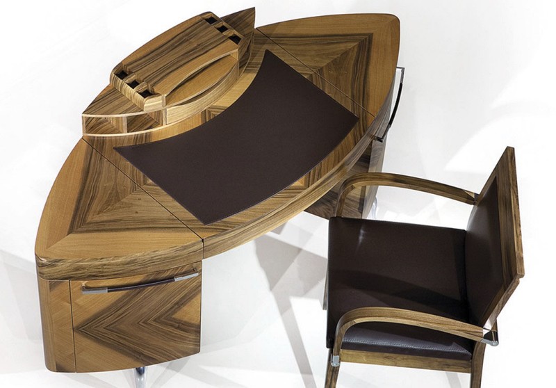 Designerskie biurko z drewna Next 6 Designerskie biurko z drewna Next