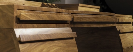 Duże biurko z drewna Lola