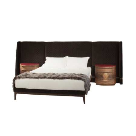 Luksusowe łóżko z szerokim pikowanym wezgłowiem Versa Plus