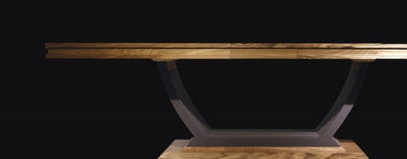 Masywny prostokątny stół z drewna Chocolate Table
