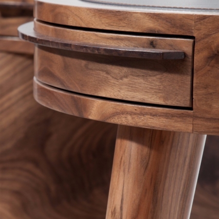Nieregularne biurko z drewna Rhapsody