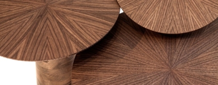 Okrągłe stoliki pomocnicze z drewna Goreme