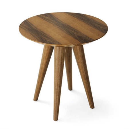 Okrągły stolik pomocniczy z drewna Tombo