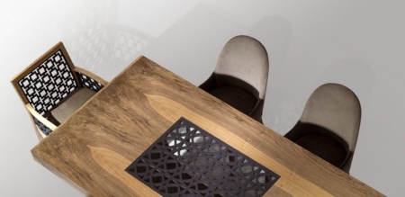 Prostokątny stół z dekoracyjnym blatem Morocco