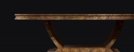 Prostokątny stół z masywną nogą Kos