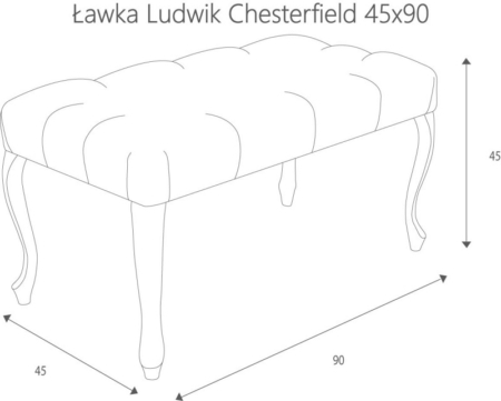 Tapicerowana ławka z pikowanym siedziskiem