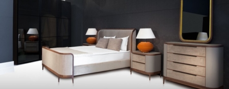 Tapicerowane łóżko w stylu nowojorskim Manhattan