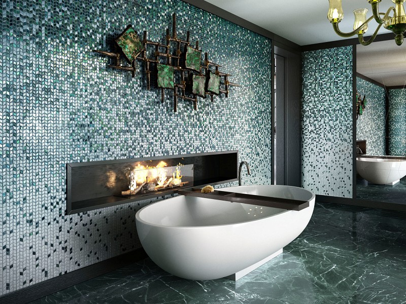 Dekoracyjna mozaika w łazience