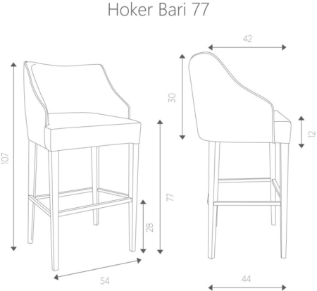 Elegancki hoker tapicerowany w różnych kolorach