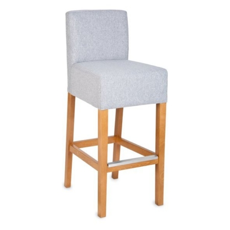Tapicerowane krzesło barowe z oparciem