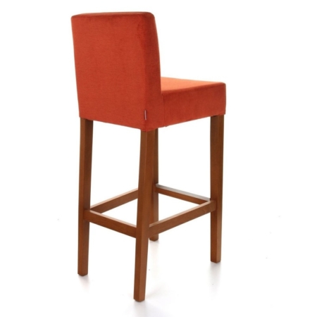 Tapicerowane krzesło barowe z oparciem