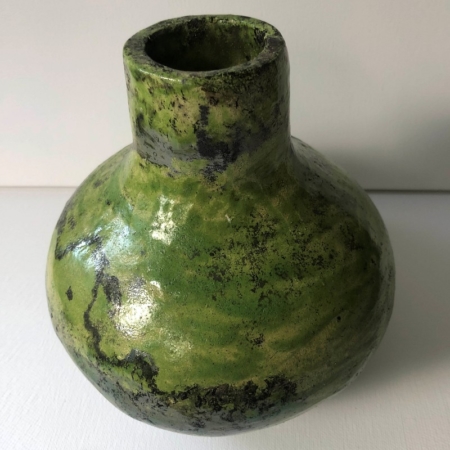 Ceramiczny zielony wazon wypalany rękodzieło Ginko Design