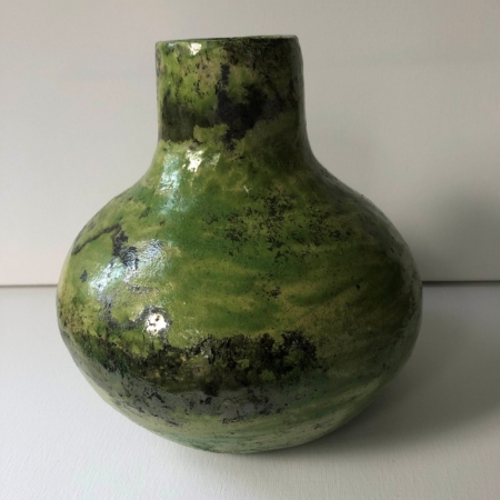 Ceramiczny zielony wazon wypalany rękodzieło Ginko Design