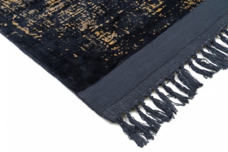 Eklektyczny dywan granatowy ręcznie tkany Blush