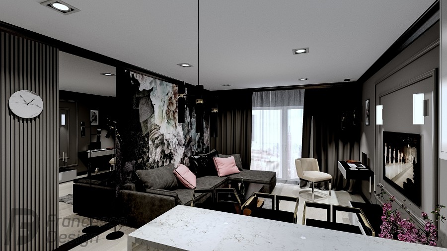 Elegancki apartament w stylu modern art deco