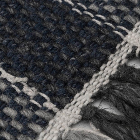 Granatowo-szary dywan ręcznie tkany Norton