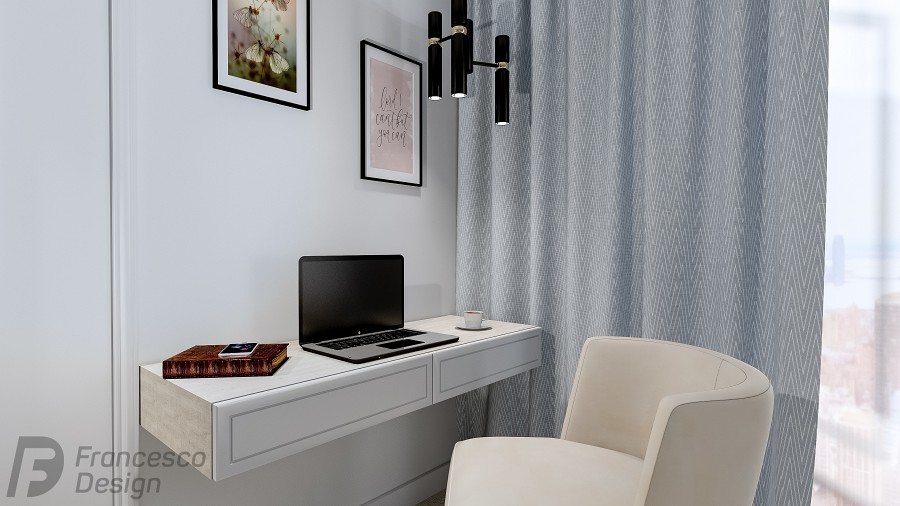 Projekt jasnego apartamentu w bieli 3 Projekt jasnego apartamentu w bieli