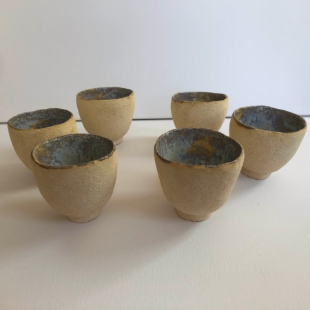 Zestaw ceramicznych czarek dekoracyjnych Wabi Sabi