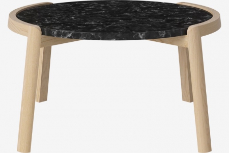 Designerski stolik kawowy drewno i marmur Mix 5 Bolia